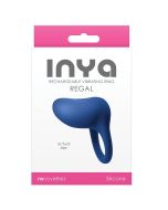 Cock Ring NS Novelties Inya Regal Blue Rechargeable Vibrating box