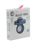Bullet Cock Ring Sensuelle Silicone Waterproof Super Flexible Navy box