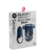 Bullet Cock Ring Navy Sensuelle Silicone Remote Control XLR8 box