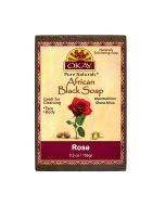 OKAY African Black Soap with Rose Petals 5.5oz