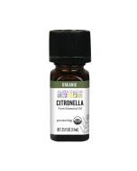 Bottle of organic citronella essential oil