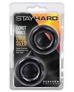Blush Novelties Stay Hard Donut Rings Oversize Black