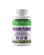 Front view of organic passion flower extract capsules