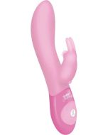 The Pink Ribbon Rabbit Silicone Rechargeable Dual Vibe Pink