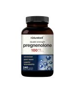 Front view of pregnenolone 100mg capsules bottle