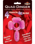 Quad Dinger Super Quad Vibrating Ring 4 Motor for 4X The Fun Toy