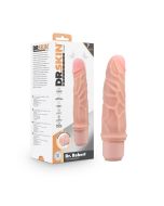 Blush Dr. Skin Silicone Dr. Robert 7'' Vibrating Dildo Beige box