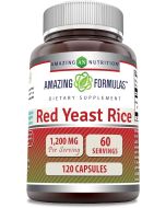 Red Yeast Rice 1200mg 120 Capsules Weight Management Amazing Formulas