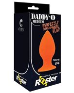 Daddy-O Rooster Medium Silicone Butt Plug Orange