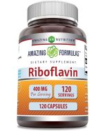 Riboflavin 400mg 120 Caps Promotes Nervous System Amazing Formulas