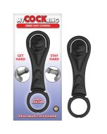 Nasstoys My Cockring Silicone Ribbed Shaft Cockring Black