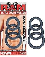 Ultra Cock Sweller Ring Silicone Black RAM
