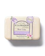 A La Maison Rose Lilac Moisturizing Hand Body 8.8 Oz Bar Soap front