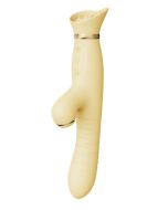 Zalo Rose Rabbit Thruster Vibrator Lemon Yellow solo