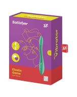 Satisfy Elastic Game Silicone Multi Vibrator Light Green Waterproof box