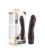 Blush Dr. Skin Dr. Steve Silicone 7'' Vibrating Dildo Brown Smooth box