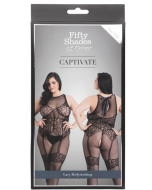 Fifty Shades Of Grey Captivate Lacy Bodystocking Plus Size Crotchless