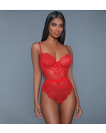 Bewicked Bettany Red Bodysuit Non Padded Cups