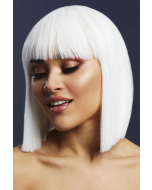 The Fever Lola Wig White Bob Cut High Quality Faux Skin Crown