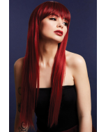 The Fever Jessica Wig True Blend Ruby Red Long Straight Cut 