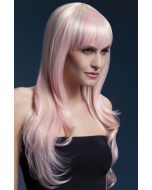 The Fever Sienna Wig Long Wavy Fringe Blonde Adjustable Cap