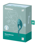 Satisfyer Swordsman Green Adjustable Vibrating Cock Ring Waterproof