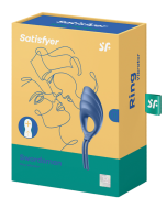 Satisfyer Swordsman Adjustable Vibrating Cock Ring Waterproof Blue