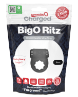 Screaming O Charged BigO Ritz Rechargeable Bullet Cock Ring Black