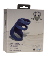 CalExotics Viceroy Rechargeable Triple Cock Cage 10 Functions Silicone