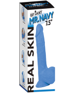 Voodoo Get Lucky Real Skin Mr. Dildo Blue 7.5" Flexible 