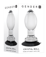 Evolved Gender X Crystal Ball Anal Plug Wide Base Suction Cup