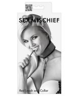 Sex & Mischief Red Leash and Collar S/M