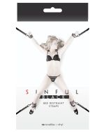 Sinful Black Bed Restraint Straps NS Novelties