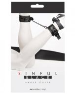Sinful Black Ankle Cuffs by NS Novelties