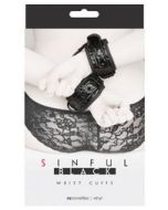 Sinful Black Wrist Cuffs by NS Novelties