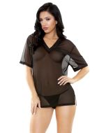 Brandy Mesh V-Neck Sleep Shirt G-string Sleep S163
