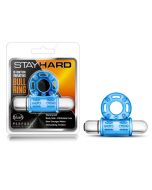 Blush Stay Hard 10 Function Vibrating Bull Cock Ring Blue
