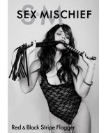 Sex & Mischief Red & Black Stripe Flogger