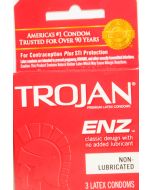 Trojan ENZ Classic Design Non Lubricated Condom 3 Latex Condoms