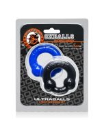 Ultraballs 2 Pack Cock Ring Black Police Blue
