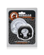 Ultraballs 2 Pack Cock Ring Black Clear