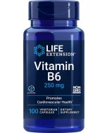 Life Extension Vitamin B6 250mg 100 Gluten Free Vegetarian Caps bottle