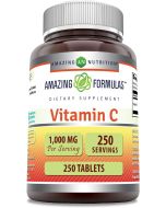 Vitamin C 1000 Mg 250 Tablets Healthy Aging Amazing Formulas