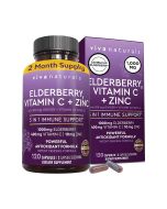 Front view of Viva Naturals Elderberry Capsules