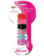 Pleasure Stars Wet Dreams Jelly Cock Rings 6 Pack