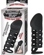 Mack Tuff Silicone Woven Penis Sheath Black