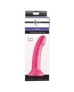 Strap U G Tastic Metallic Silicone G Spot Curve Dildo Pink 7" box